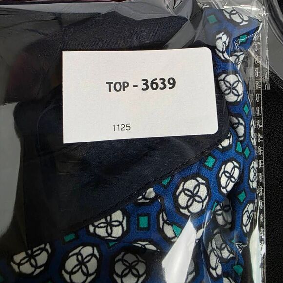 Ann Taylor Geometric Print Shirt Dress Blue Teal Small - Picture 9 of 9